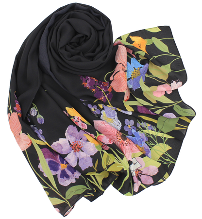 Châle YAOMY® "Gardenia" - Noir