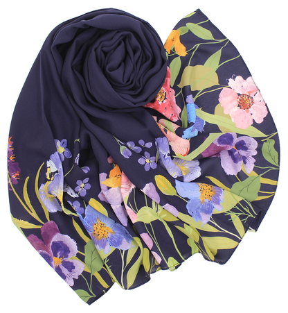 Châle YAOMY® "Gardenia" - Encre
