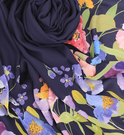Châle YAOMY® "Gardenia" - Encre