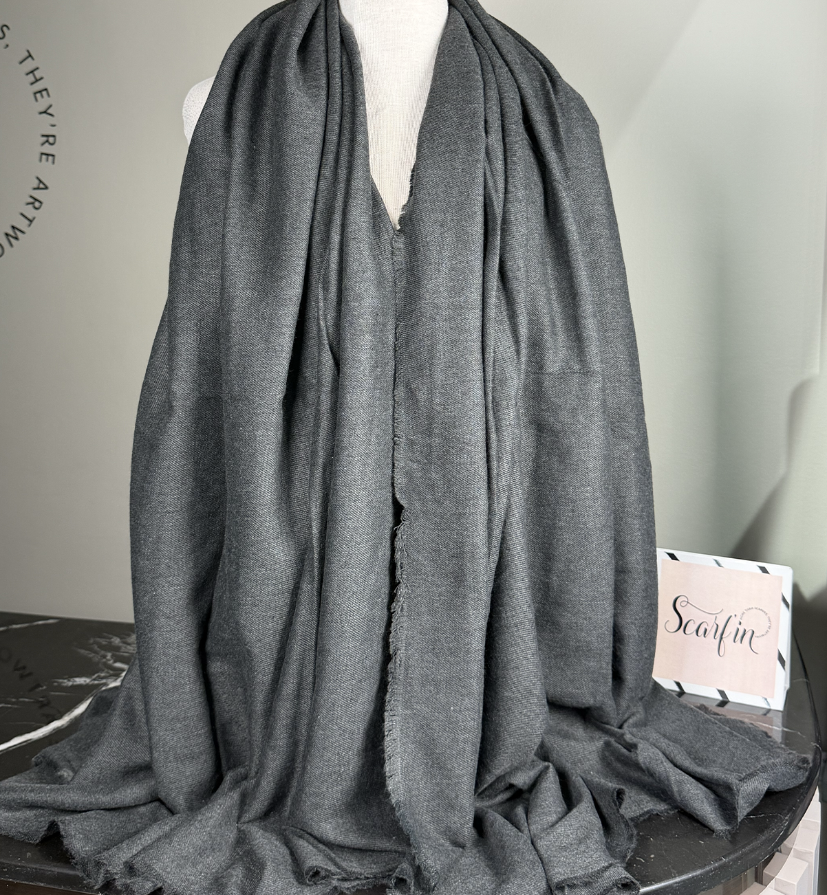 Grande écharpe - Gris foncé