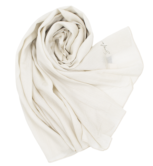 Châle soirées côtelé - Vanille