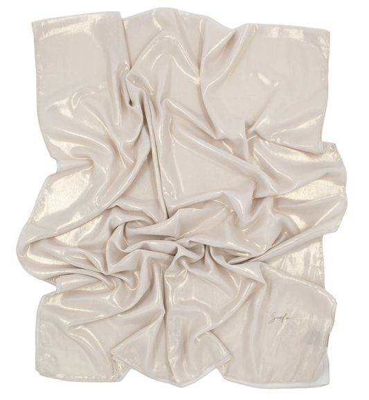 Châle soirées pailleté - Nude doré
