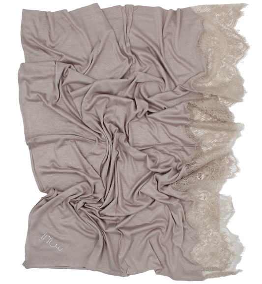 CHÂLE EMALY® dentelle - Taupe