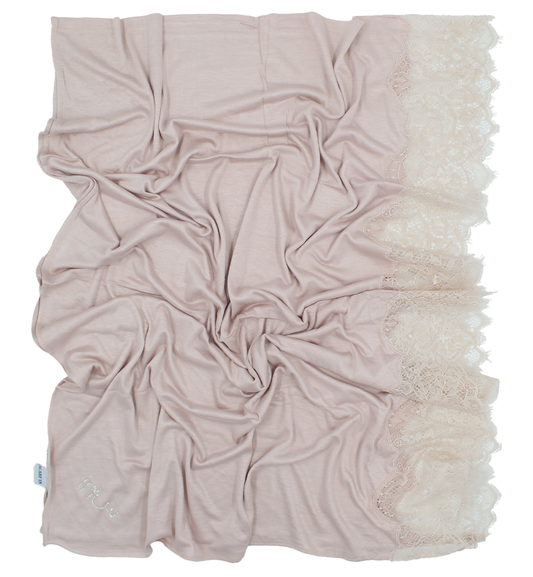 CHÂLE EMALY® dentelle - Rose nude