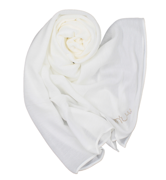 CHÂLE EMALY® piqué - Blanc cassé