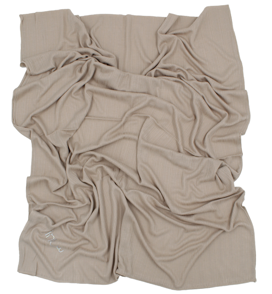 CHÂLE EMALY® "LINES" - Beige taupe