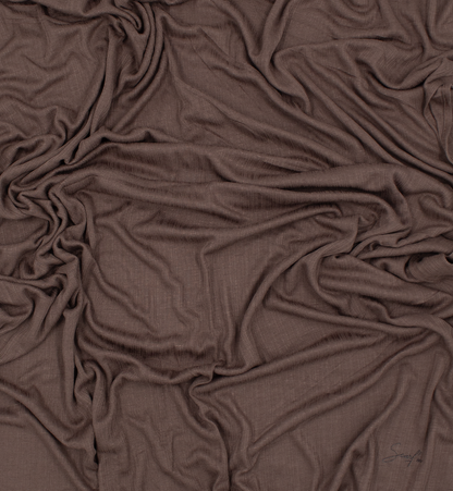 CHÂLE EMALY® "LINES" - Marron glacé