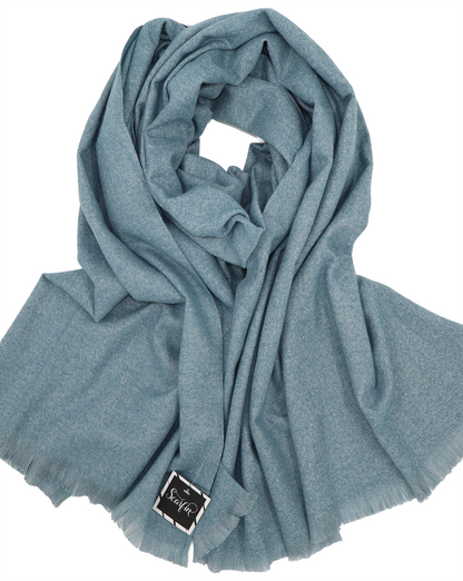 Écharpe en laine unie - Jeans