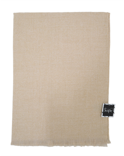 Écharpe en laine unie - Beige doré