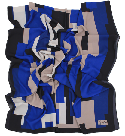 CHALE YAOMY® "LAMBRINA" - Bleu roi