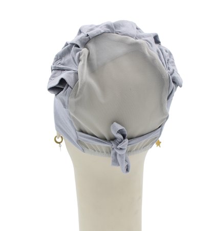 Bonnet Mi-tulle - Gris clair