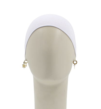 Bonnet Mi-tulle - Blanc