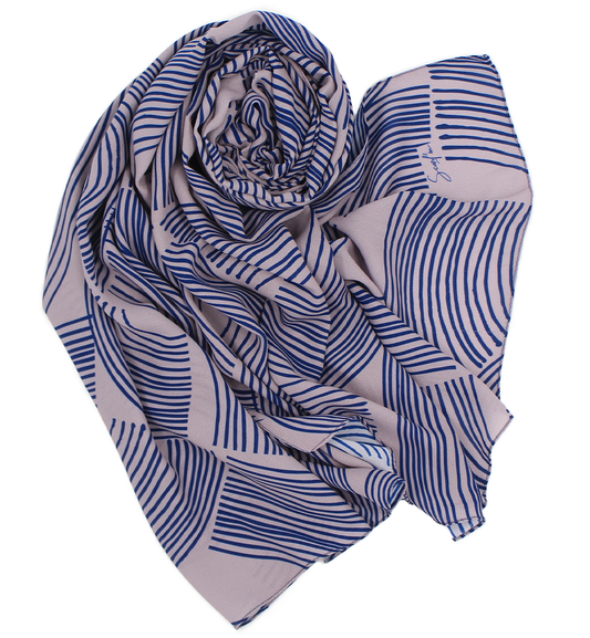 CHALE YAOMY® "Maty" - Bleu et rose