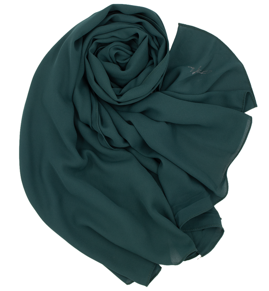 Châle en crêpe - Vert pin