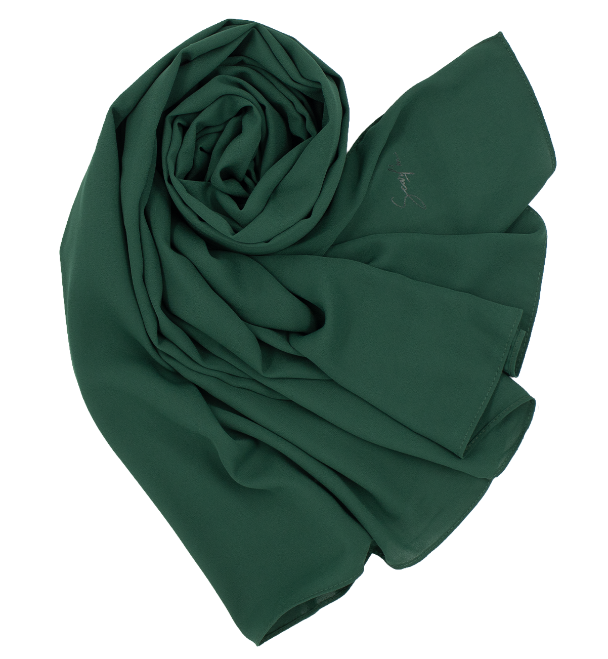 Châle en crêpe -  Vert royal