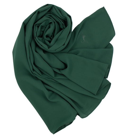 Châle en crêpe -  Vert royal
