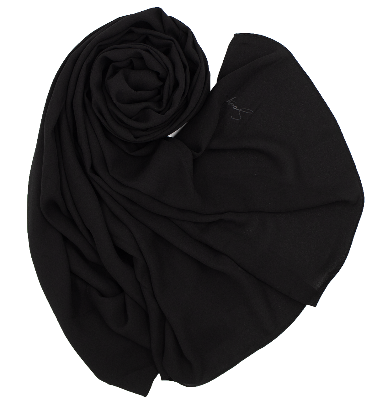 Châle en crêpe -  Noir