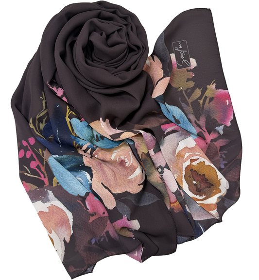 Châle YAOMY® "POWDY" - Chocolat