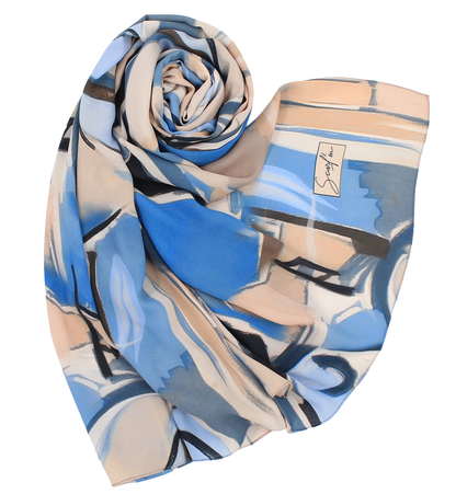 Châle YAOMY® "QURA" - Bleu