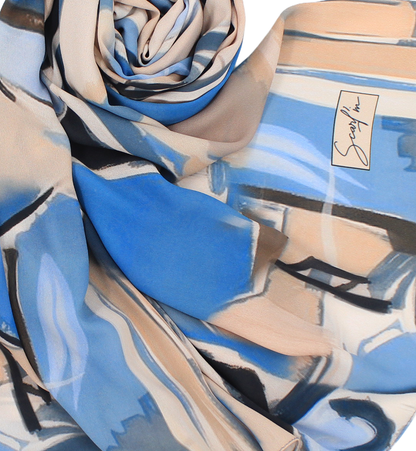 Châle YAOMY® "QURA" - Bleu