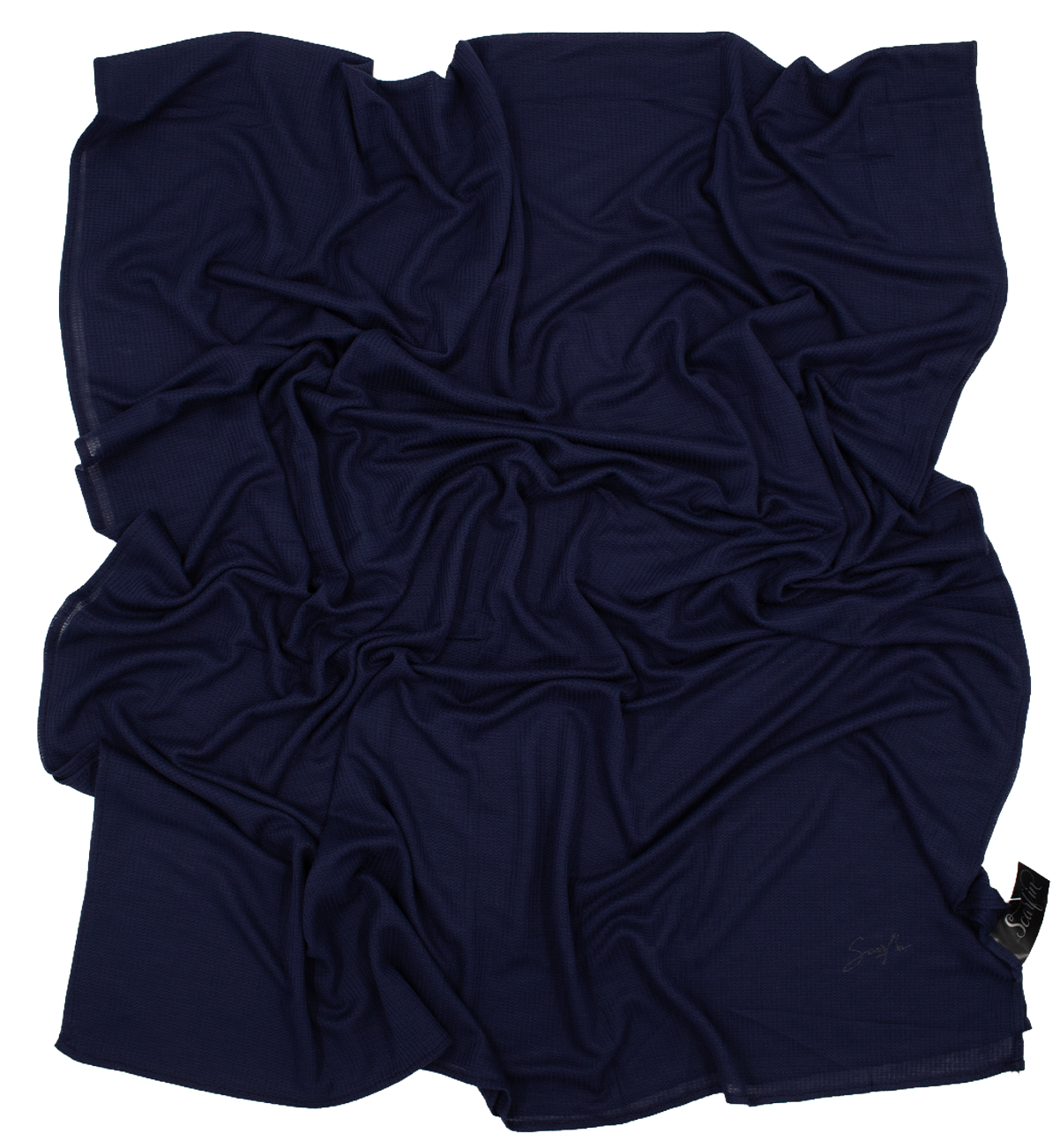 CHÂLE EMALY® "WAFFLE" - Bleu marine