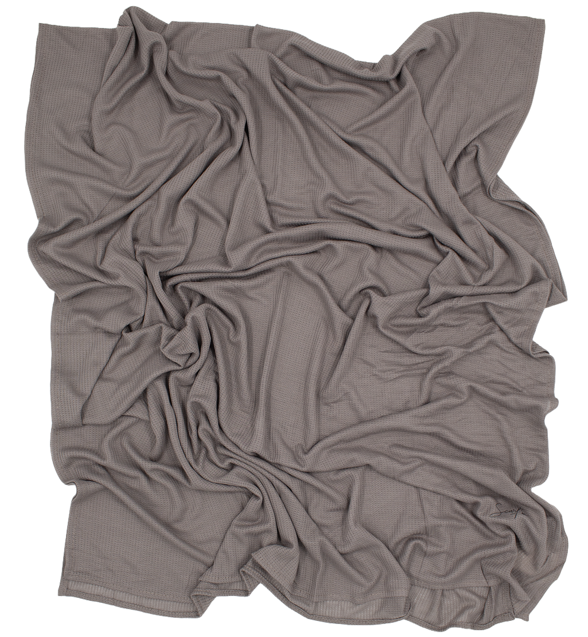CHÂLE EMALY® "WAFFLE" - Gris taupe