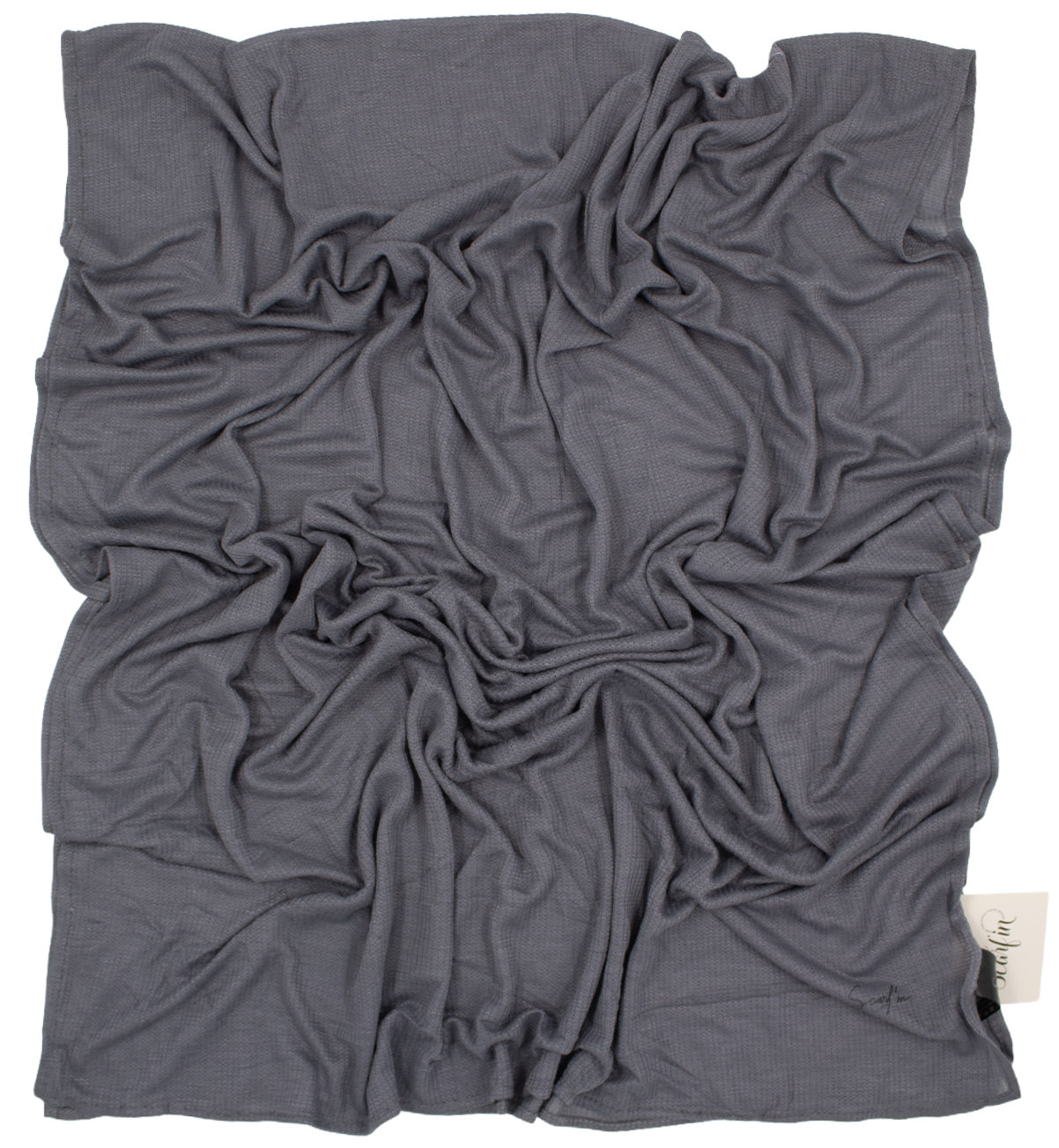 CHÂLE EMALY® "WAFFLE" - Gris foncé