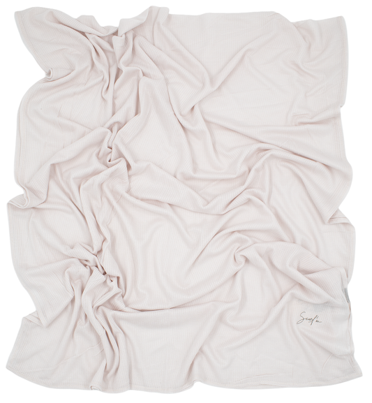 CHÂLE EMALY® "WAFFLE" - Rose bébé
