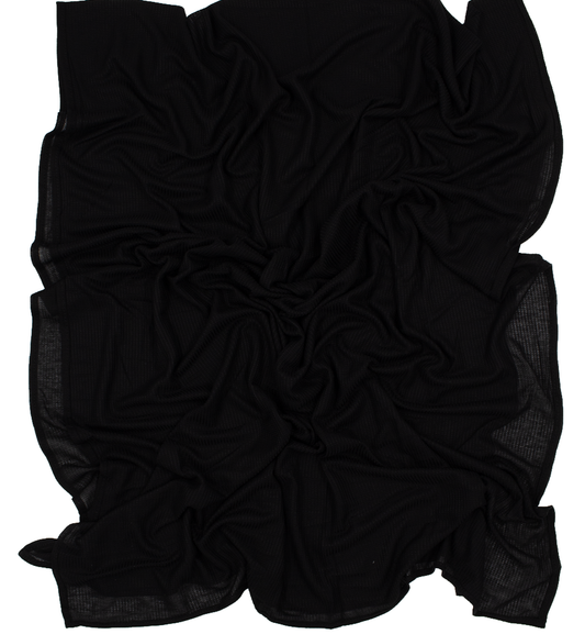 CHÂLE EMALY® "WAFFLE" - Noir