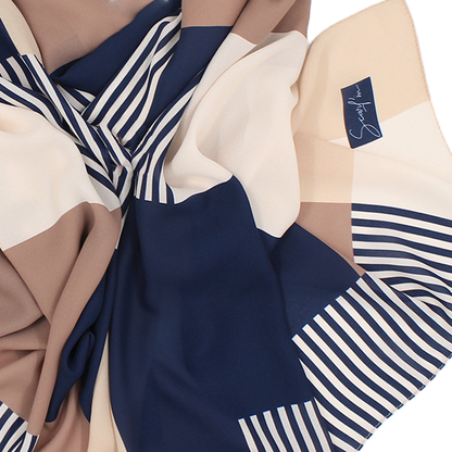 Châle YAOMY® "Titri" - Bleu
