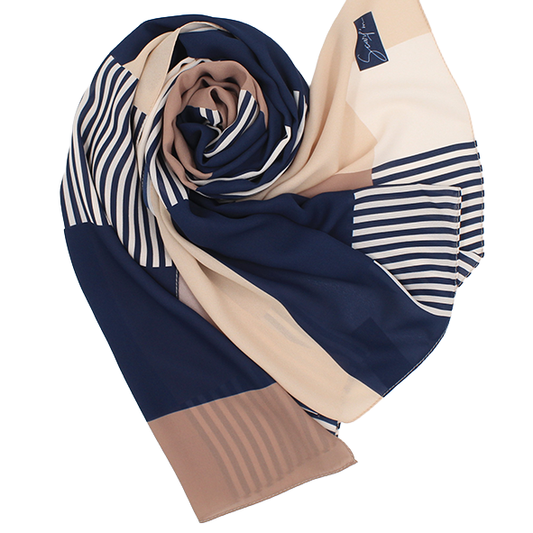 Châle YAOMY® "Titri" - Bleu