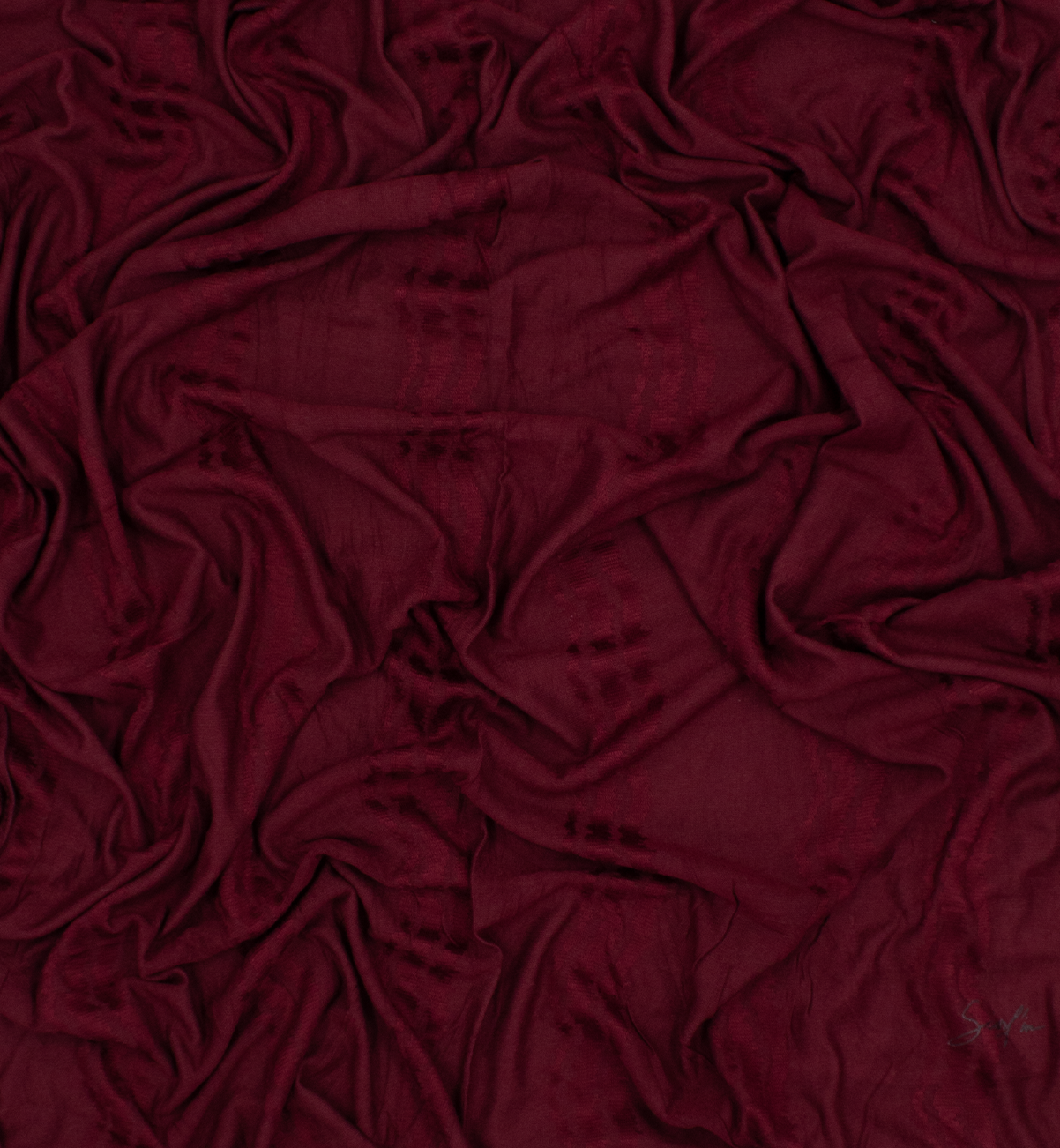 CHÂLE EMALY® "WAVE" - Bordeaux