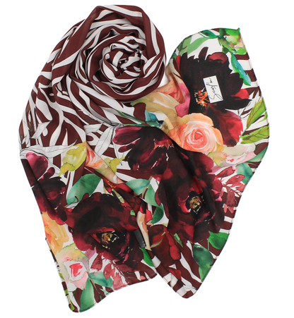 Châle YAOMY® "Zebra" - Burgundy