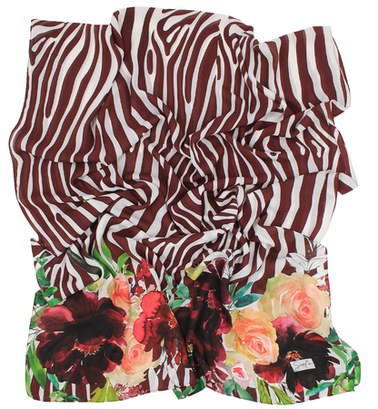 Châle YAOMY® "Zebra" - Burgundy