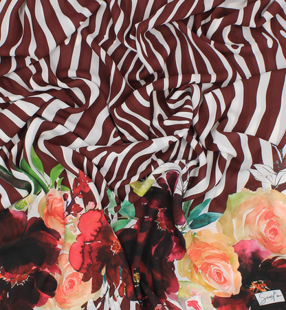 Châle YAOMY® "Zebra" - Burgundy